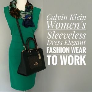 Calvin Klein Women's Sleeveless Round Neck Dress